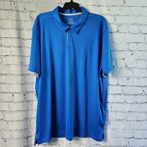 Oakley Tailored Fit Men's Golf Polo, Bright Blue, Size 2XL XXL